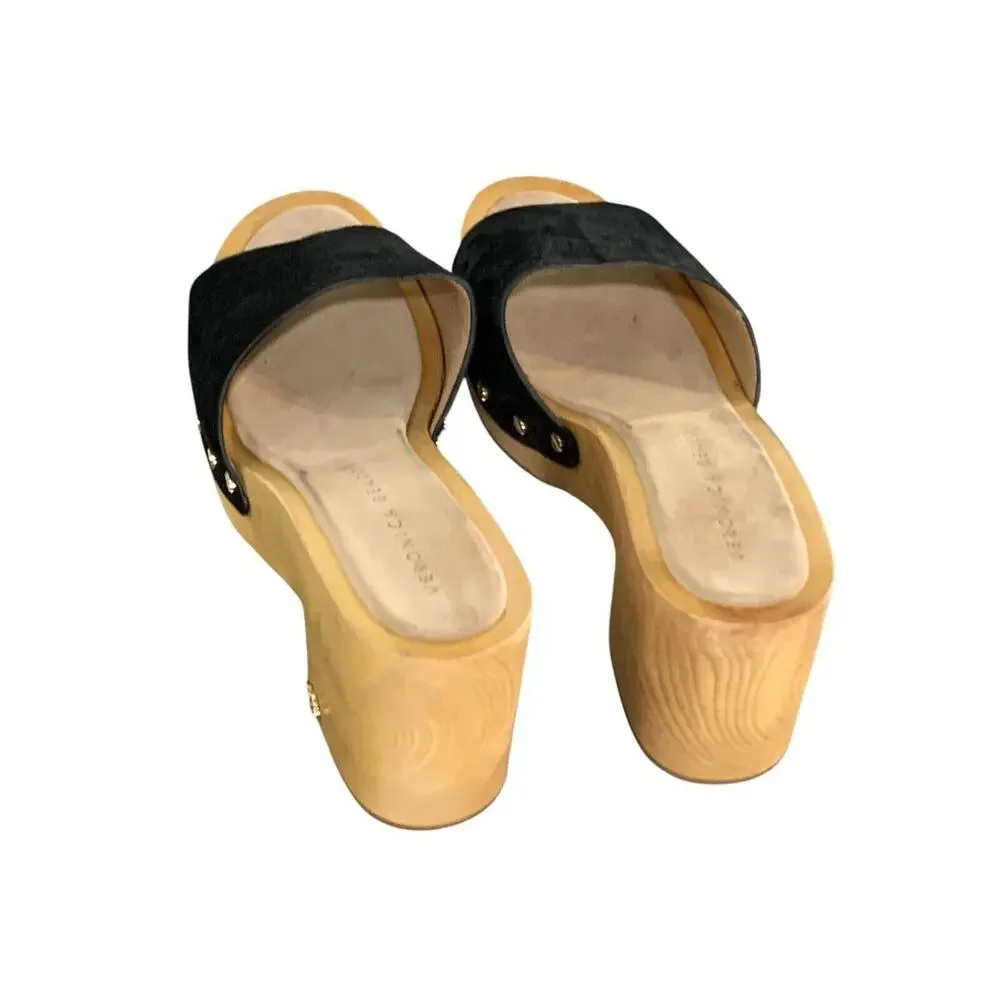 Veronica Beard Women's Black Hannalee Platform Sandals Shoes Size US 9.5